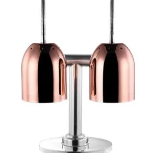 Nu Kopen Dubbele Warmhoudlamp Koper - Tafelmodel - met Schakelaar -2x Ø240x600(h)mm