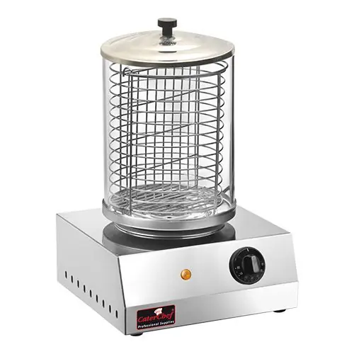 Hotdog Worstenwarmer - RVS - 800W - 280x270x400(h) Merkproduct