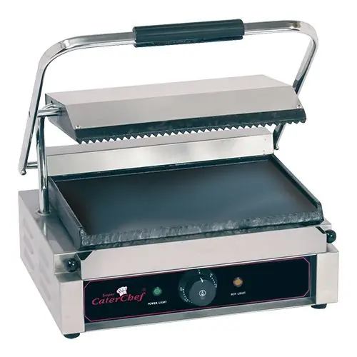 Horeca Contactgrill - Solo Grande Geribd/Glad - 410x400x(h)210 - 2200W Exclusieve Aanbieding