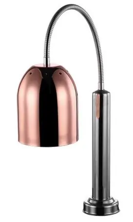 Populair Warmhoudlamp INBOUW model - Koper - met Schakelaar - Ø160x580(h)mm