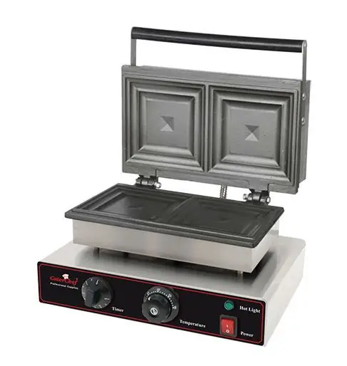 Tosti Apparaat Professioneel RVS met tijdklok - 34x39x(H)25cm - 1550W Uitverkoop