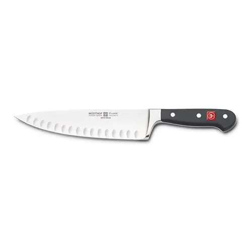 Voordeelprijs Koksmes - 20cm - met kuiltjes- extra zwaar Wusthof - Dreizack