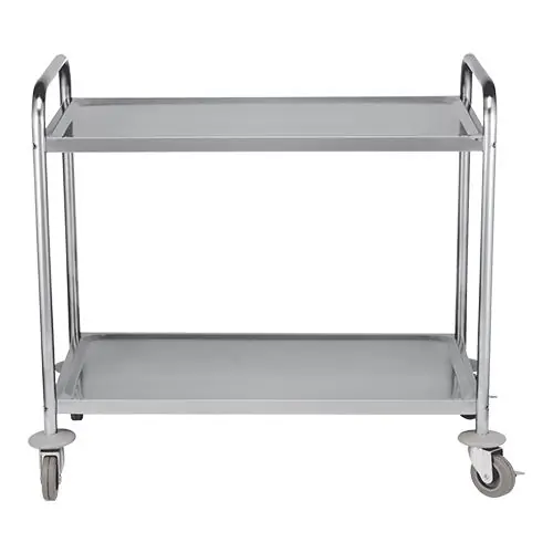 Serveerwagen RVS 2 bladen - h95x90x50 cm922(b)x602(d)x940(h)mm Gereduceerde Prijs