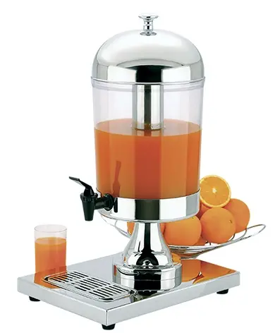 Flitsaanbieding Buffet Drankdispenser Hoogglans RVS - 8 Liter met Aftapkraan - 260x360x(h)550 mm