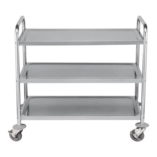 RVS serveerwagen - 3 niveaus - 855x535x(h)940mm Hoge Kwaliteit
