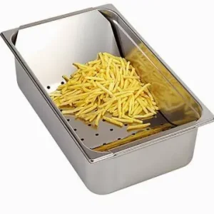 Seizoensaanbieding Frites uitschepbak 1/1 GN - Met geperforeerde inlegplaat