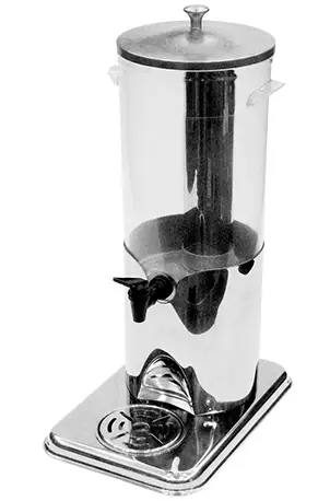 Buffet Drankdispenser Hoogglans RVS - 5 Liter met Aftapkraan - 330x220x(h)490mm Koopje
