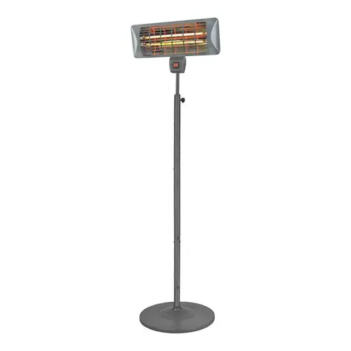 Snelle Levering Terrasverwarmer - Infraroodverwarming - 2 verwarmingsniveaus 1000/2000W - met standaard
