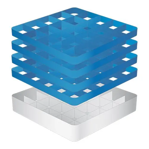 Dagaanbieding Voetglazenkorf - 25 vakken - (h)24 cm - 9 cm diameter