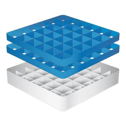 Aanbieding Voetglazenkorf - 36 vakken - (h)16 cm - 7,4 cm diameter