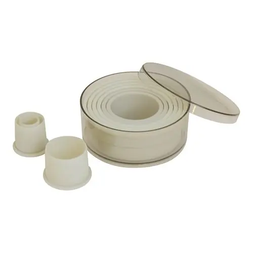 Koekjes uitstekerset - kunststof - glad/9 stuks - Rondom Speciale Aanbieding