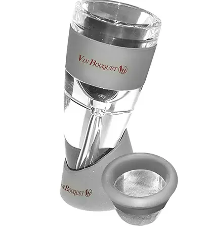 Aanbieding Wijnbeluchter Hoogwaardig Kunststof - met Filter en Standaard - Ø60x(H)160mm
