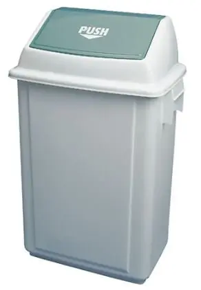 Meest Verkocht Afvalcontainer - kunststof - Draaideksel - Wit - 40L