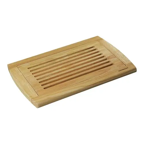 Lage Prijs Broodsnijplank - rubberwood met kruimelvanger - 420x280x(h)20mm