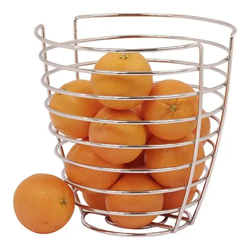 Gereduceerde Prijs Fruitmand - Verchroomd - Ø25cm