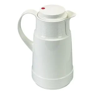 Isoleerkan - Kunststof - Glazen Binnenpot - 1 Liter - Wit Betrouwbaar