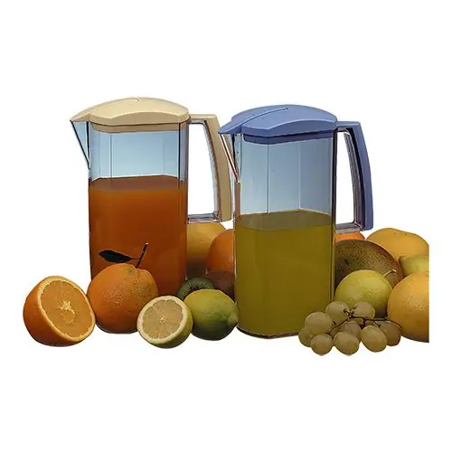 Superprijs Schenkkan - 2 Liter - Transparant Acryl - Automatisch Sluitende Tuit - Hoogte 26,5cm