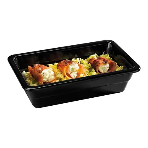 GN-bakken - Zwart - melamine - 1/4GN-65mm Merkproduct