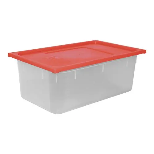 Voedselcontainer met rode deksel - Polypropyleen - 1/1GN - Verkrijgbaar in 4 dieptes Shop Nu