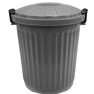 Afvalvat met Deksel Grijs - Ø35x(H)41mm - 23 Liter Direct Verzonden