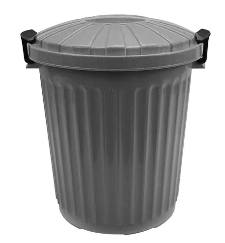 Afvalvat met Deksel Grijs - Ø35x(H)41mm - 23 Liter Direct Verzonden