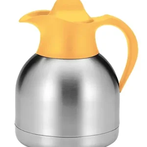 Thermoskan RVS - 1 Liter - Gele Schroefdop Hete Deal