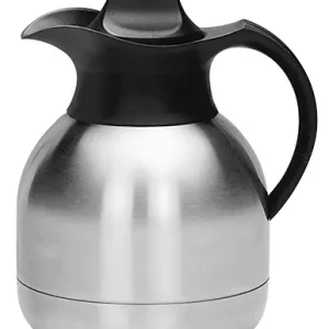 Speciale Aanbieding Thermoskan RVS - 1 Liter - Zwarte Schroefdop