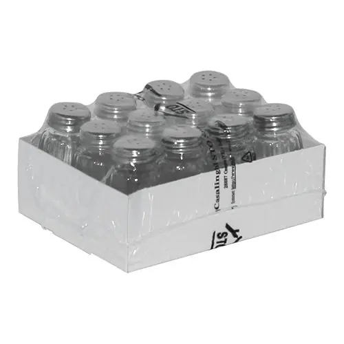 Laatste Versie Pfefferstreuer | Edelstahl/Glas | 12 Stück | 8cm