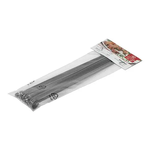 Actieprijs Shish kebab spiesjes 25cm - Roestvrij staal - 12 stuks