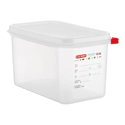 Voedselcontainers - Polypropyleen - Transparant - 1/4GN - Verkrijgbaar in 3 dieptes Premium