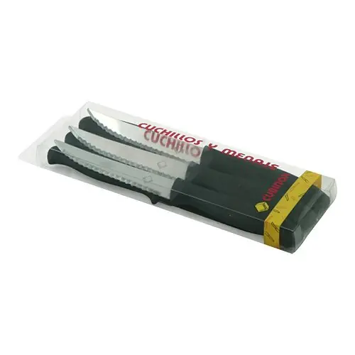 Bistro / Steakmes RVS - Zwart Gegoten Heft - 22cm - 6 stuks Bestel Nu