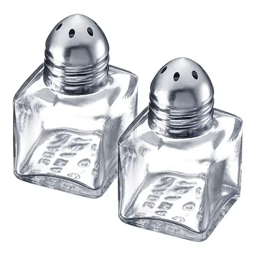 Salzstreuer/Pfefferstreuer | Edelstahl/Glas | 2-Teilig | 5cm Betaalbaar