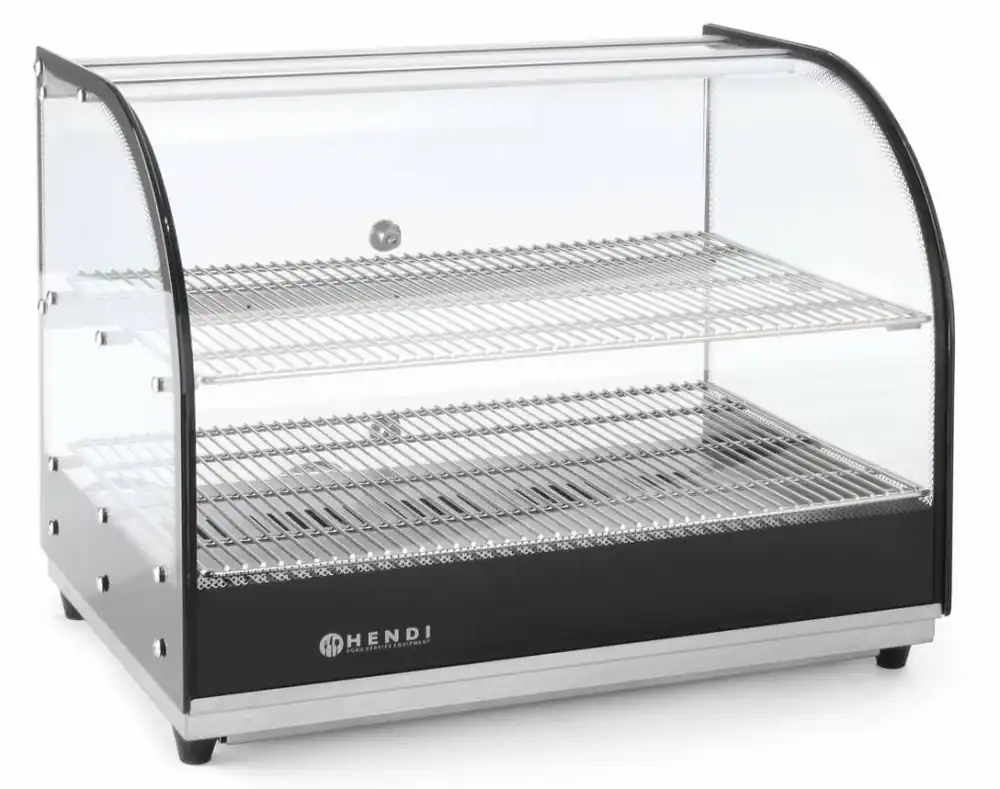 Warmhoudvitrine RVS - 2 Roosters - 1 Schuifruit - GN 1/1 - 554x376x(h)432mnm Premium