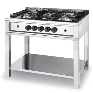 Aanbieding Gaskooktafel - 5 Pits - Open Onderstel - 14.3 kW - Aardgas - 900x600x850mm