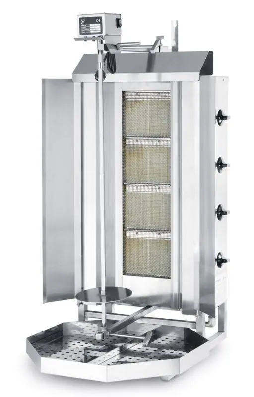 Alleen Vandaag Kebab grill aardgas of propaangas - Brander 13kW - 470x550x(h)1150mm