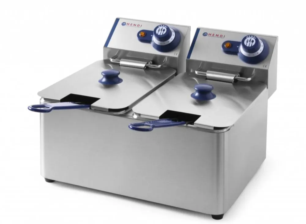 Friteuse 2x6L - Elektrisch - 2x3,3kW - 550x430x(H)290(h)mm Laatste Versie