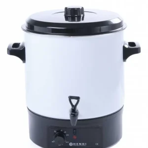 Hetedrankenketel / Gluhwijn ketel wit - 25 Liter - Tapkraan - 447x441x(H)485mm Uitverkoop