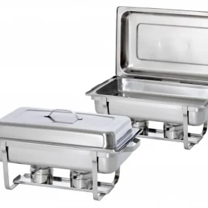 Flitsaanbieding 2xChafing Dish 1/1 GN - Compleet Duopack - 9 Liter - 620x350x(H)310 mm - XXL AANBIEDING!
