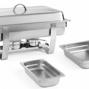 Chafing Dish Set + 5 extra Bakken - RVS - 585x385x(H)315mm Speciale Aanbieding
