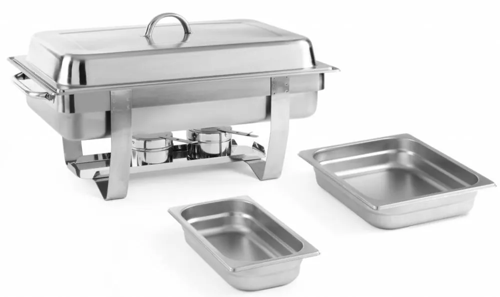Chafing Dish Set + 5 extra Bakken - RVS - 585x385x(H)315mm Speciale Aanbieding