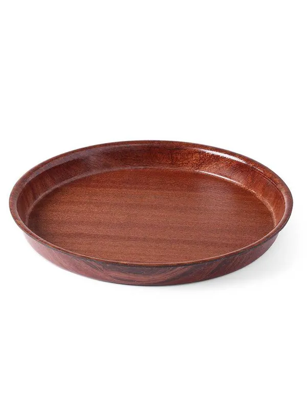 Dienblad Mahonie Rond - Antislip - Schok/Breuk Bestendig - Woodform - Ø420x(H)30mm Korting