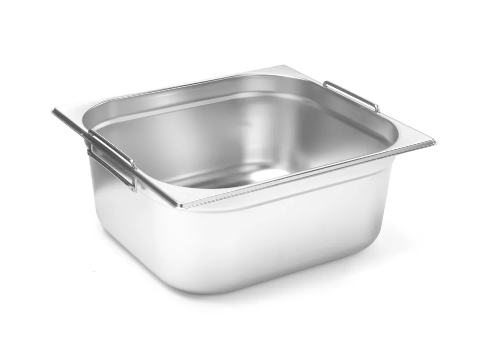 Lage Kosten Gastronormbak GN2/3 - RVS - met handgrepen - (h)150mm