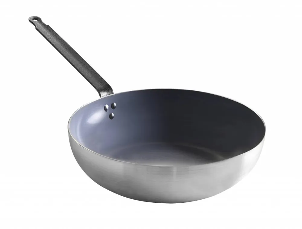 Wokpan aluminium 280 mm - nano keramische-laag GreenLine Beperkte Voorraad