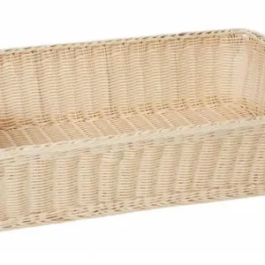 Broodmand Rechthoekig - Verstevigd PP Rotan - 530x320x(h)90mm Favoriet