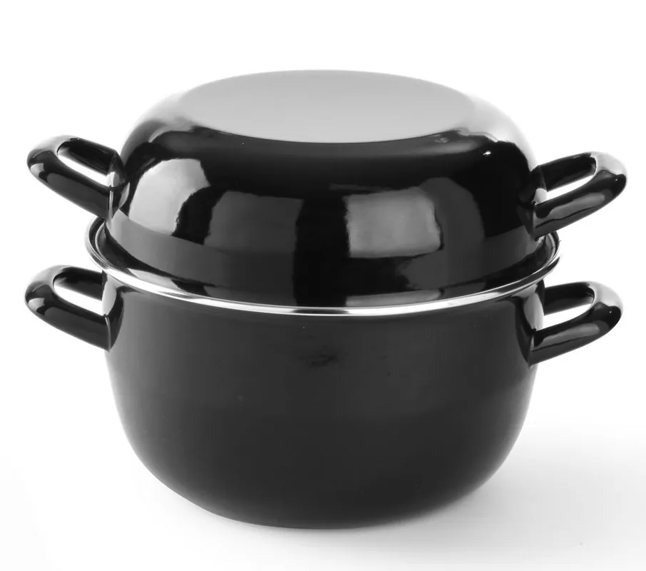 Mosselpan zwart emaille 240 mm - 5 l Bestel Nu