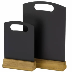Flitsaanbieding Tafelkrijtbord met houten voet - 210x320mm - 2 stukken