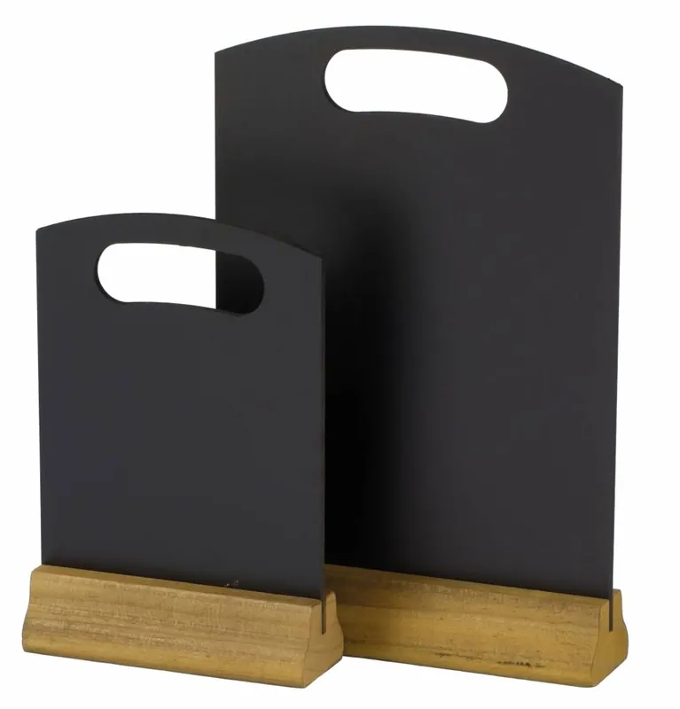 Flitsaanbieding Tafelkrijtbord met houten voet - 210x320mm - 2 stukken