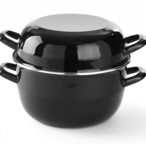 Nu Kopen Mosselpan zwart emaille 180 mm - 2,3 l