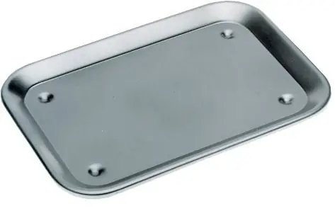 Aanbieding Vitrineplateau - RVS met Noppen - 240x170mm