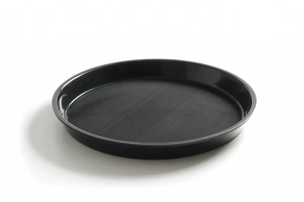 Dienblad Zwart Rond - Antislip Laag - Polyform - Schok/Breuk Bestendig - Ø360mm Populair